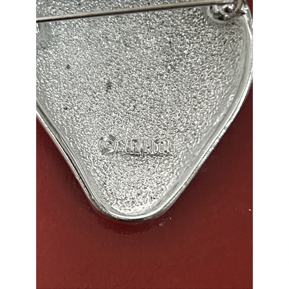 Vintage 1968 Sarah Coventry Silver Tone Strawberry Ice Textured 2.25
